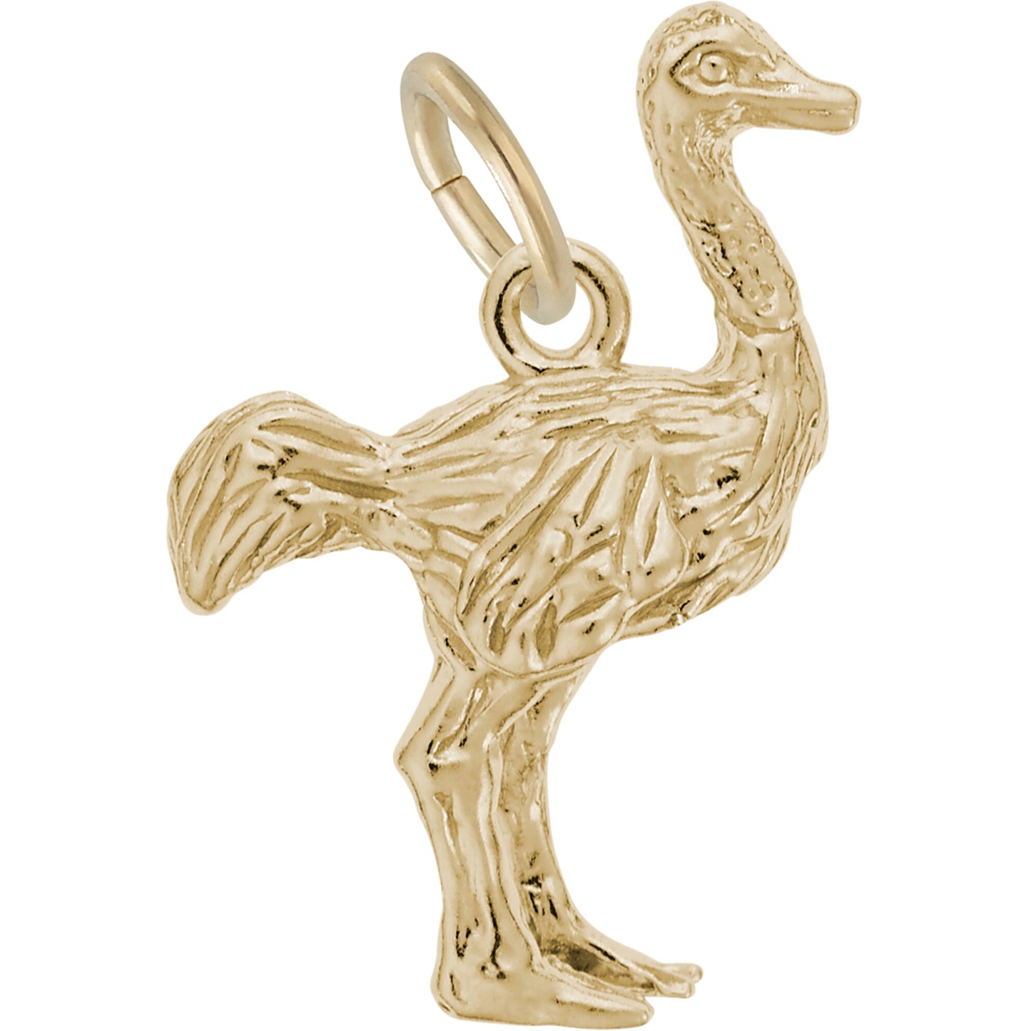 Ostrich Charm - Metal - Sterling Silver