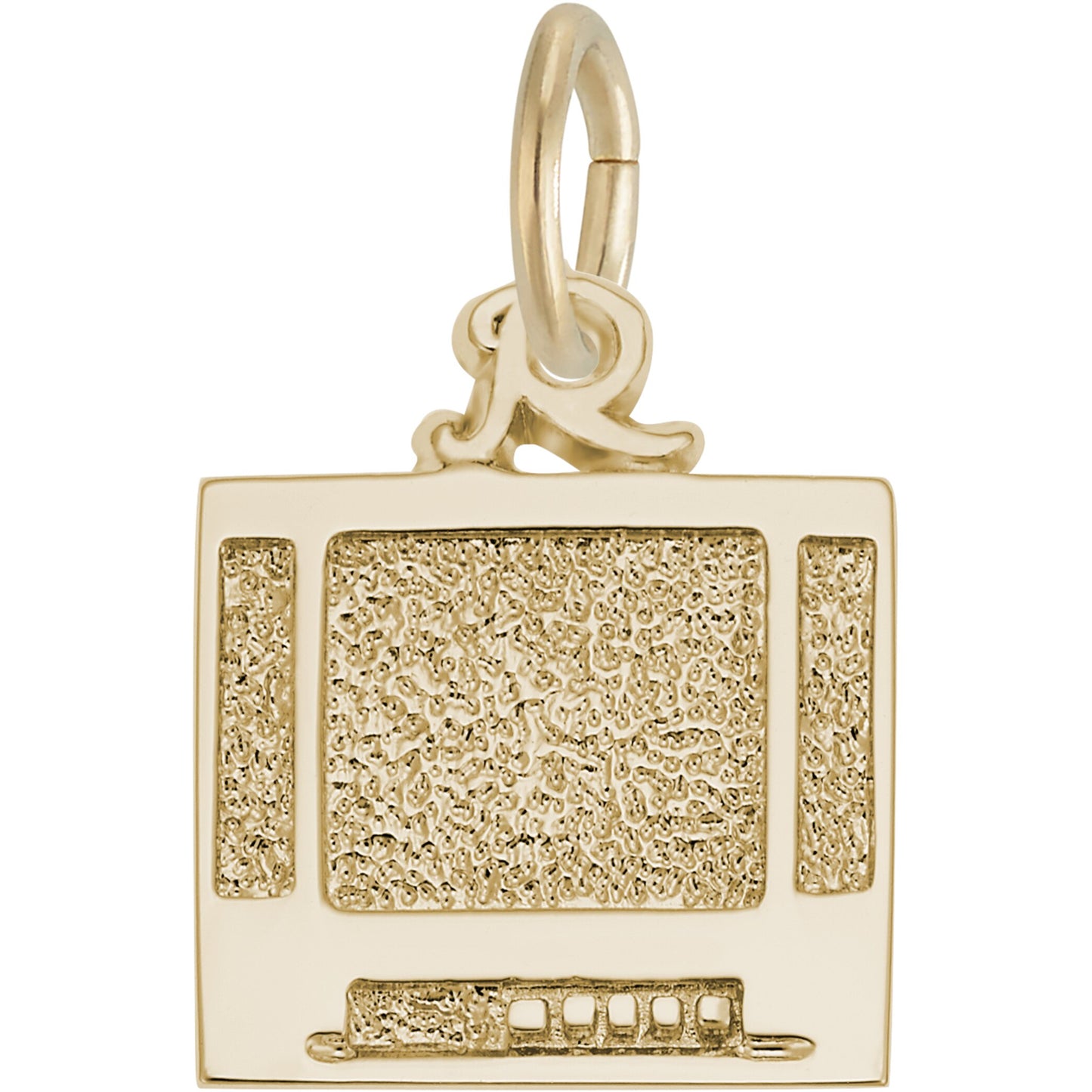 Flat T.V. Charm - Metal - Sterling Silver