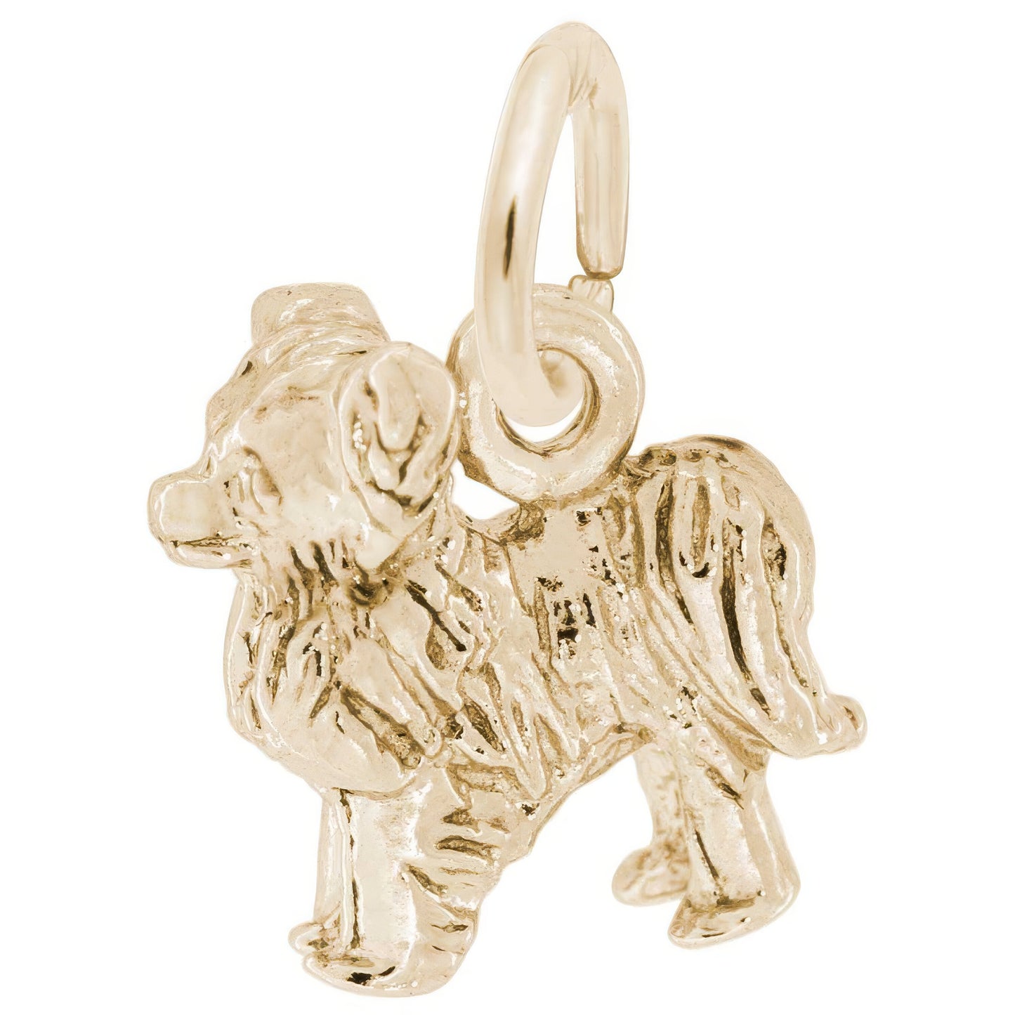 Dog Papillon Charm, Sterling Silver
