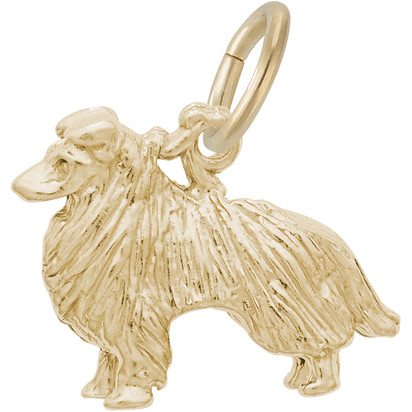 Sterling Silver Collie Charm - 12mm x 17mm
