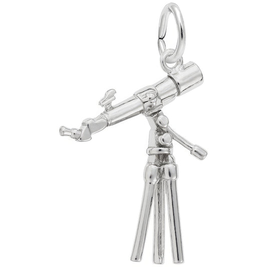 Telescope Charm - Metal - Sterling Silver