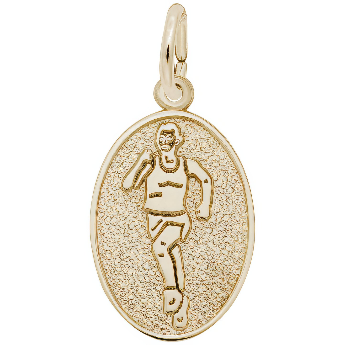 Runner Oval Charm - Metal - Sterling Silver
