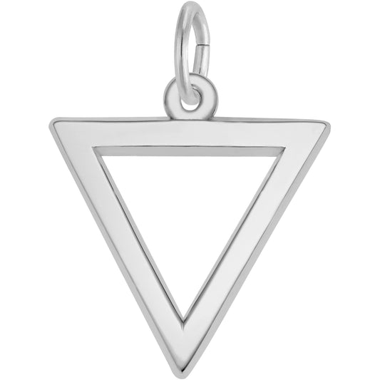 Trinity Triangle Charm - Metal - Sterling Silver