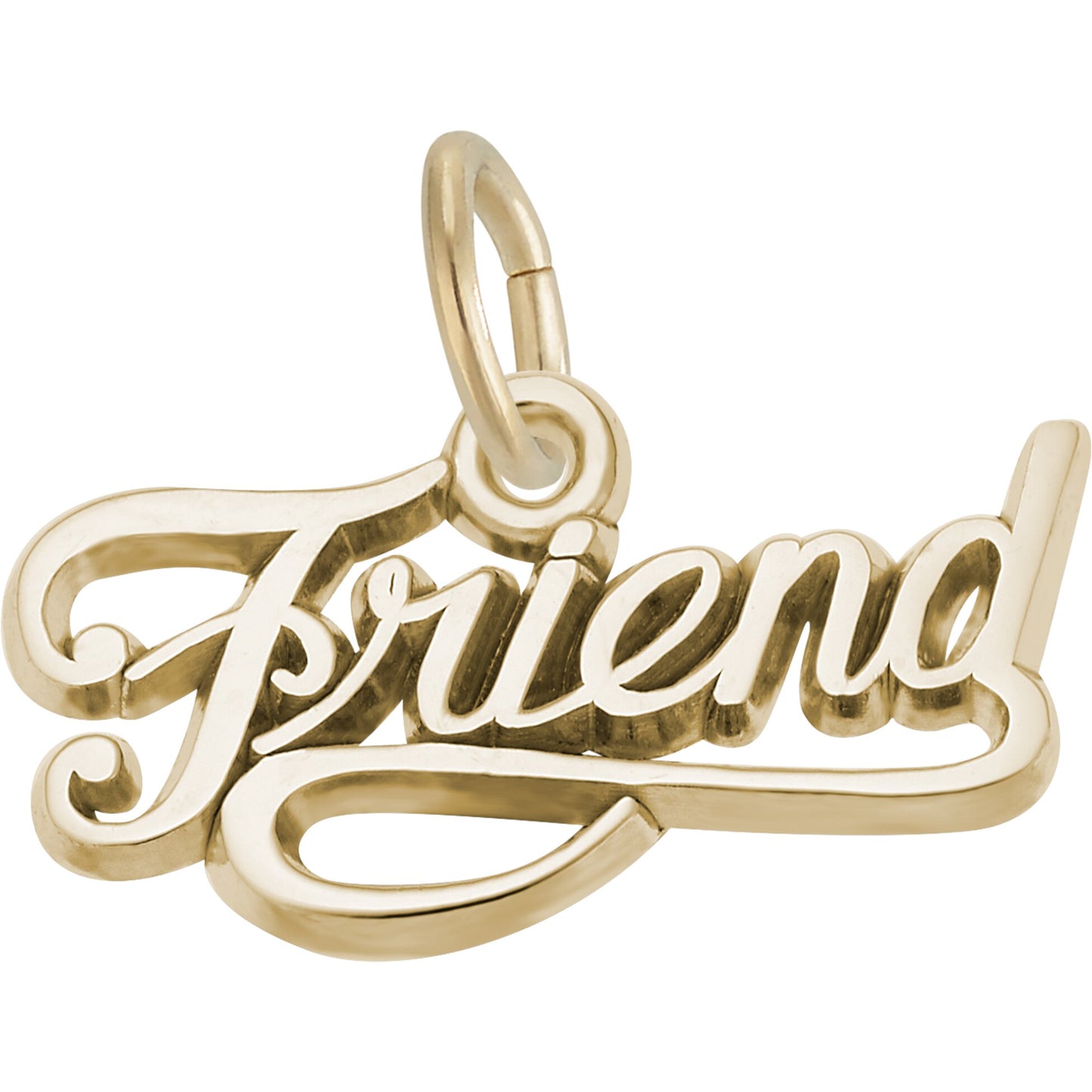 Friend Script Charm - Metal - Sterling Silver