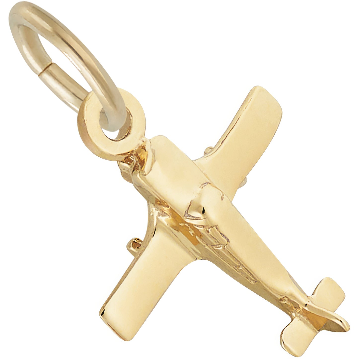 Standard Airplane Charm - Metal - Sterling Silver