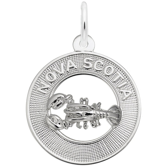 Nova Scotia Lobster Ring Charm - Metal - Sterling Silver