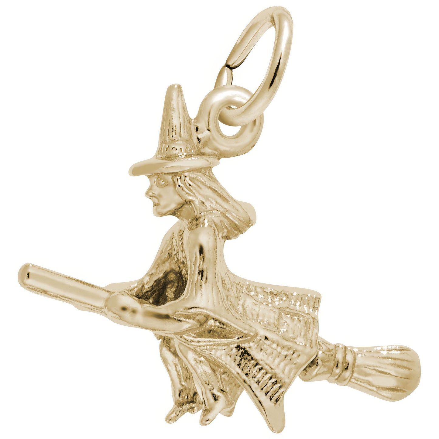 Sterling Silver Witch Charm - 21mm x 20mm
