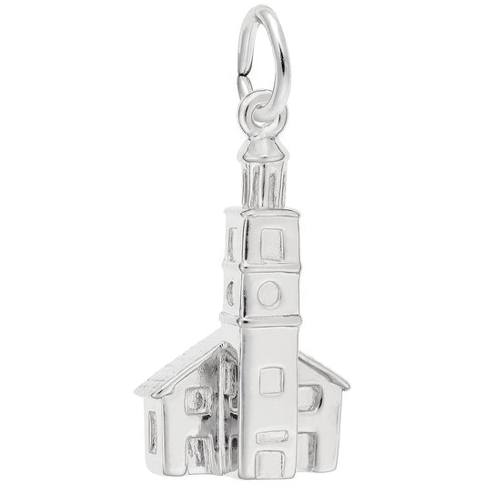 St. Johns Church Charm - Metal - Sterling Silver