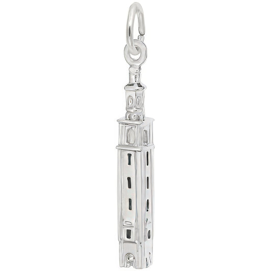 Carillon Tower Charm - Metal - Sterling Silver