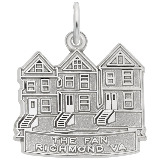 The Richmond Fan Charm - Metal - Sterling Silver