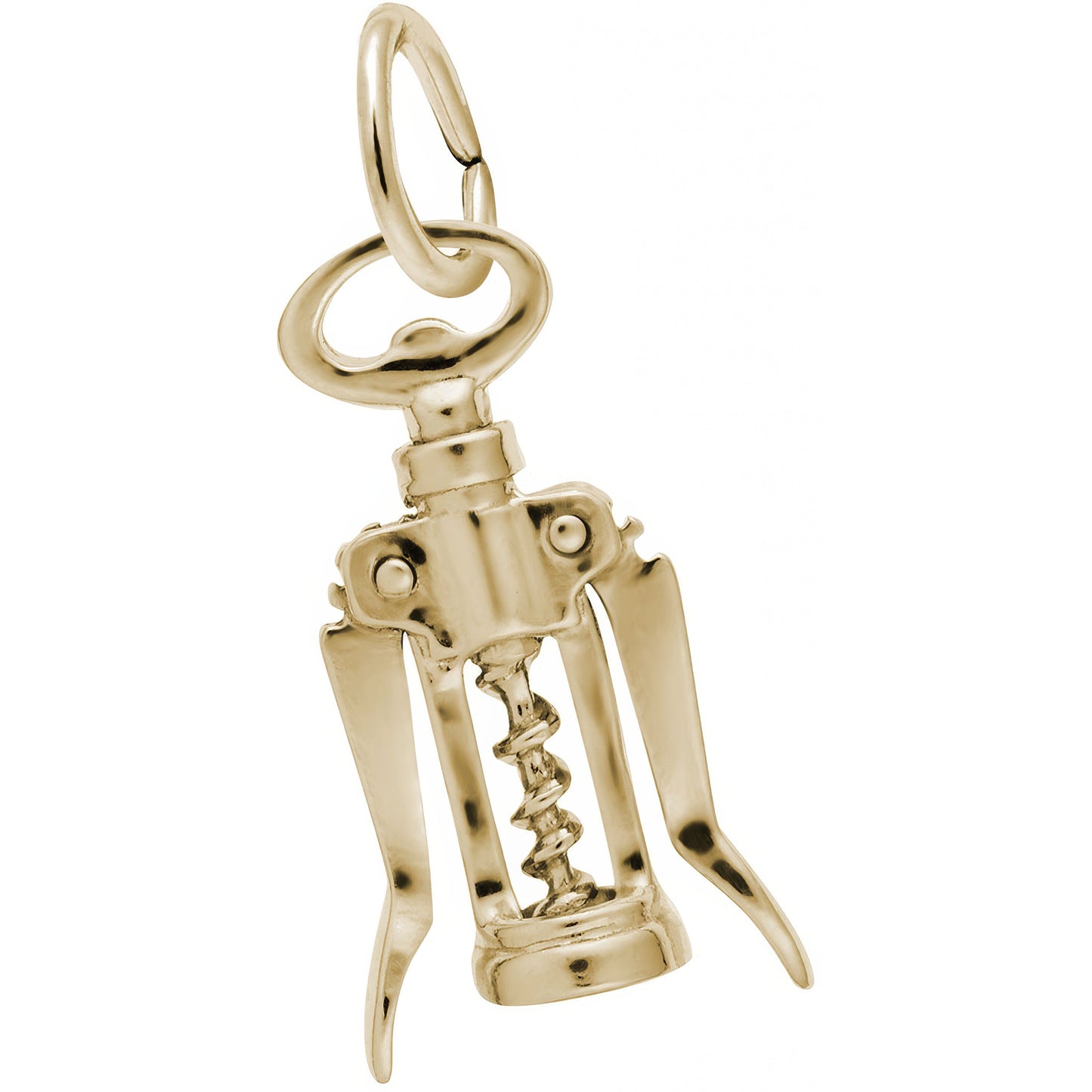 Corkscrew Charm - Metal - Sterling Silver