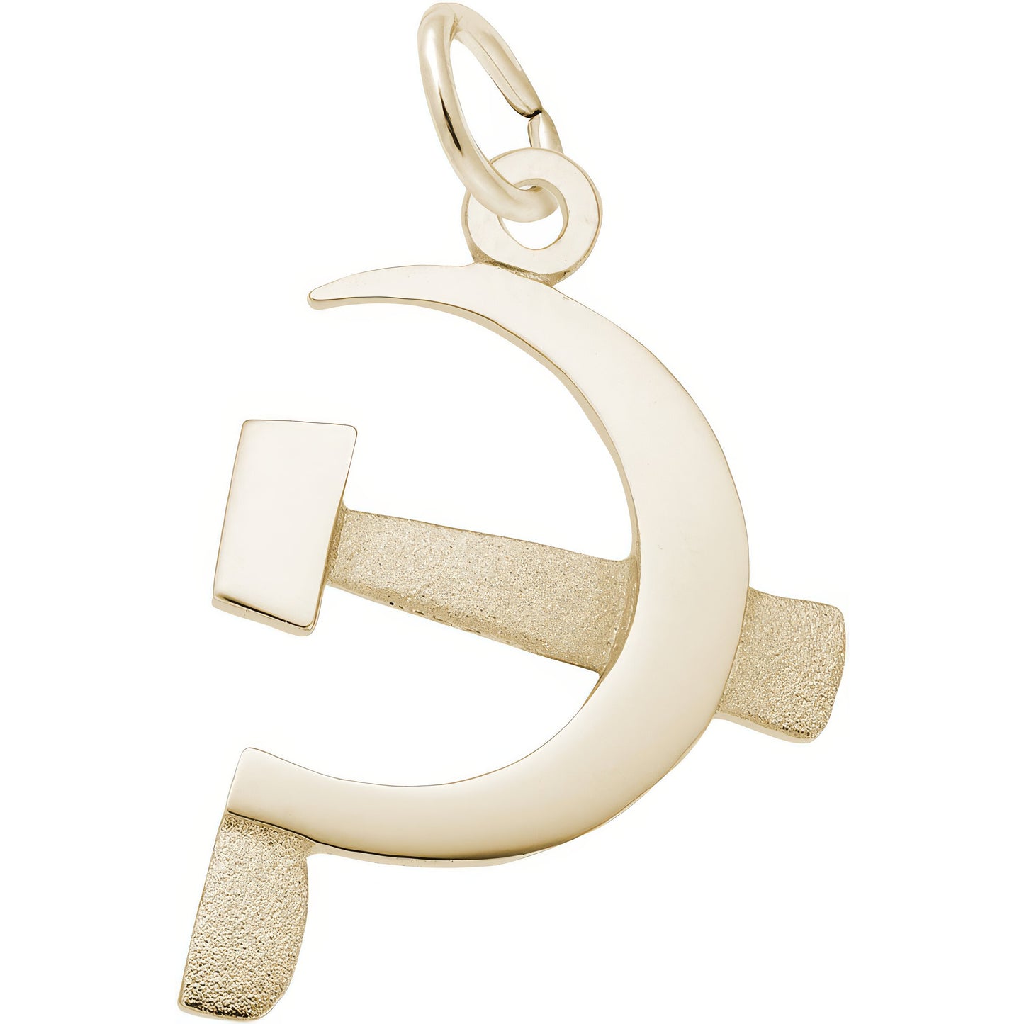 Hammer & Sickle Charm - Metal - Sterling Silver