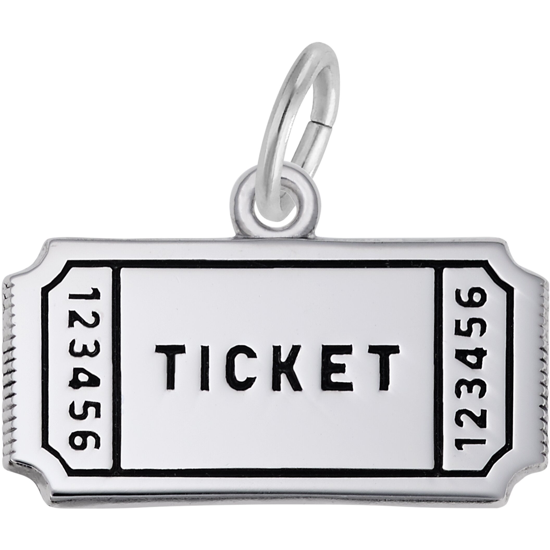 Raffle Ticket Charm - Metal - Sterling Silver – FindingKing