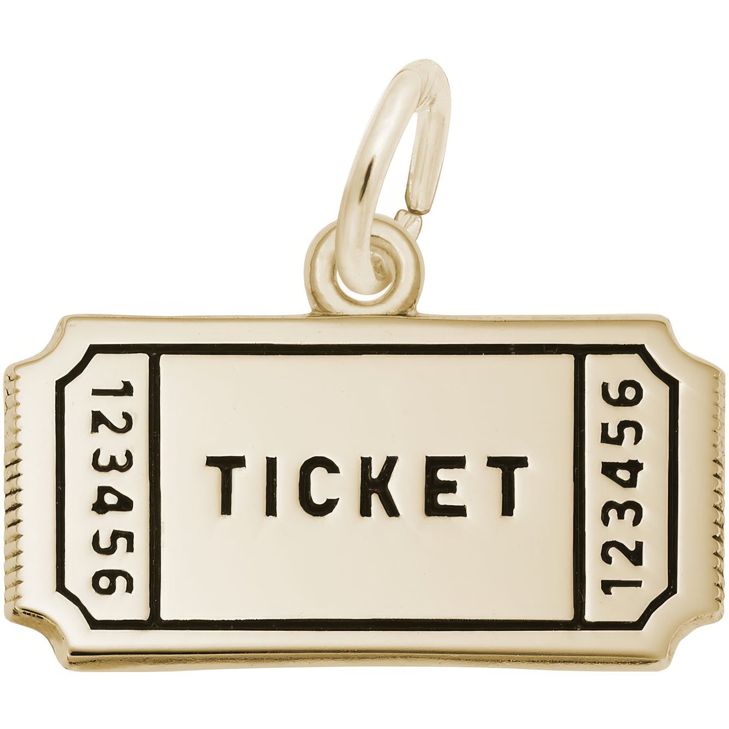 Raffle Ticket Charm - Metal - Sterling Silver