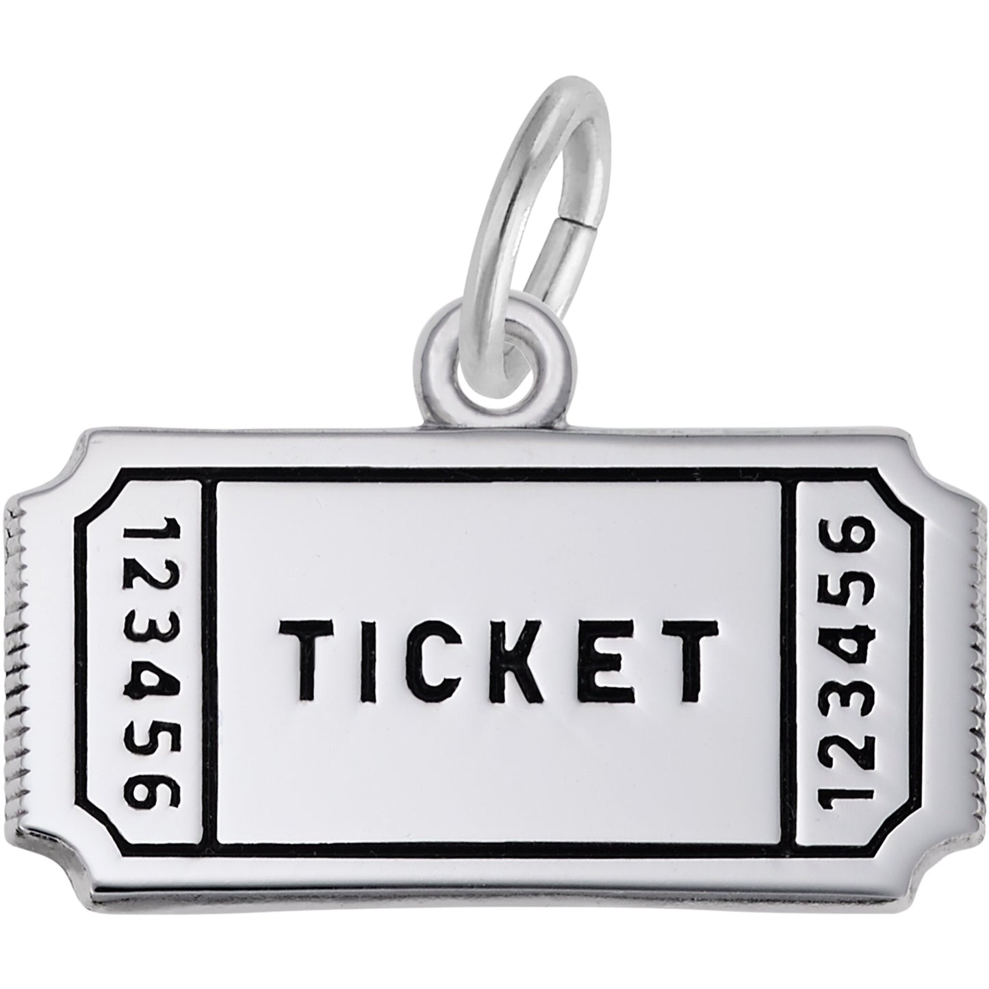 Raffle Ticket Charm - Metal - Sterling Silver