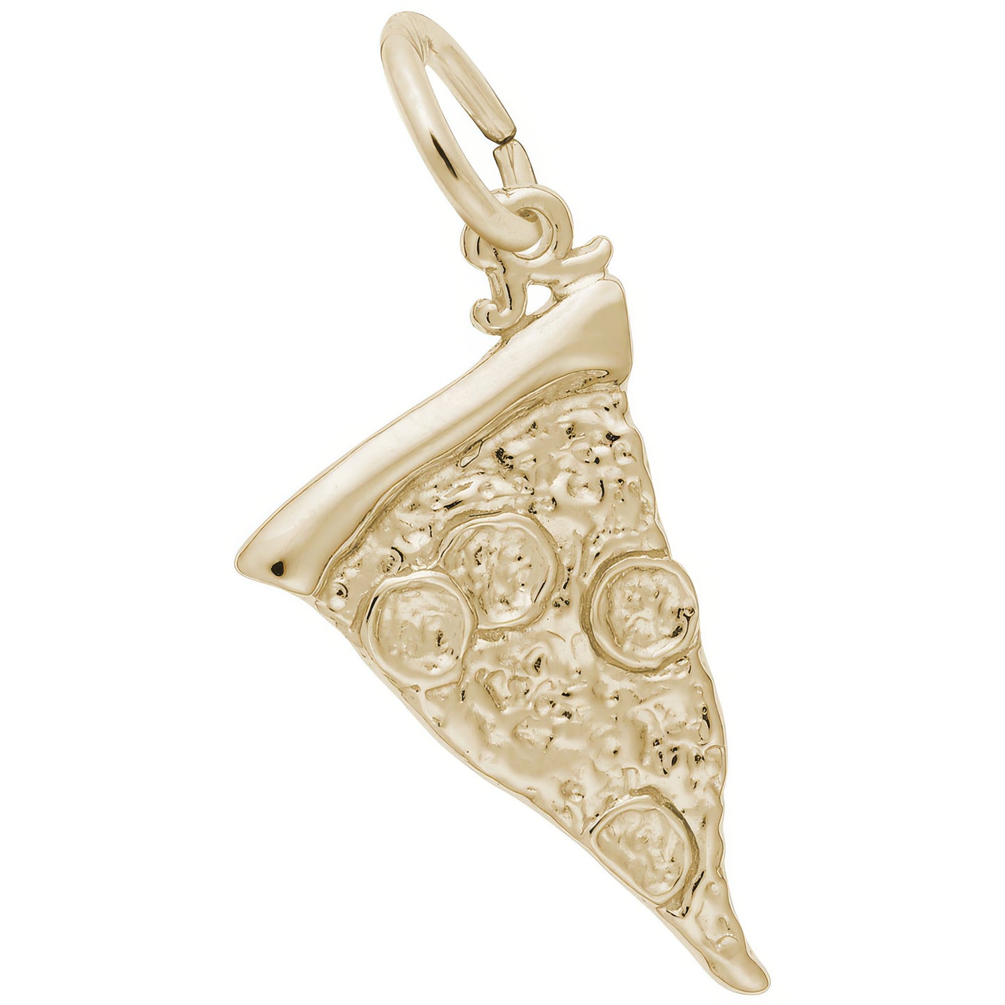 Pizza Slice Charm - Metal - Sterling Silver