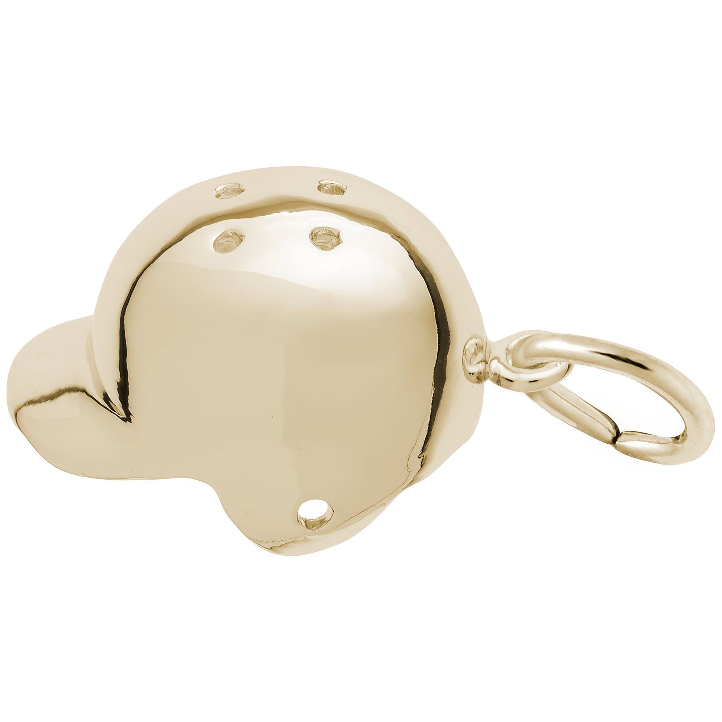 Batting Helmet Charm - Metal - Sterling Silver