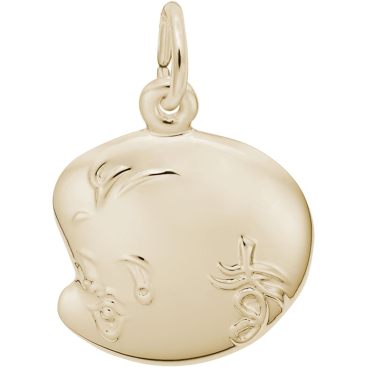 Baby Face Charm - Metal - Sterling Silver
