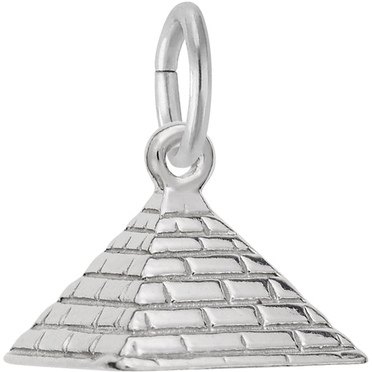Pyramid Charm - Metal - Sterling Silver