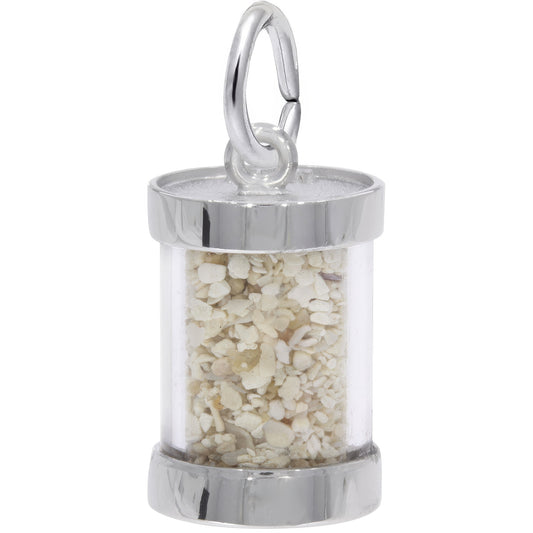 Antigua Sand Capsule Charm - Metal - Sterling Silver