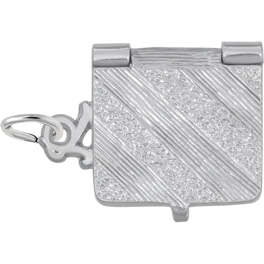 Sterling Silver Laptop Computer Charm