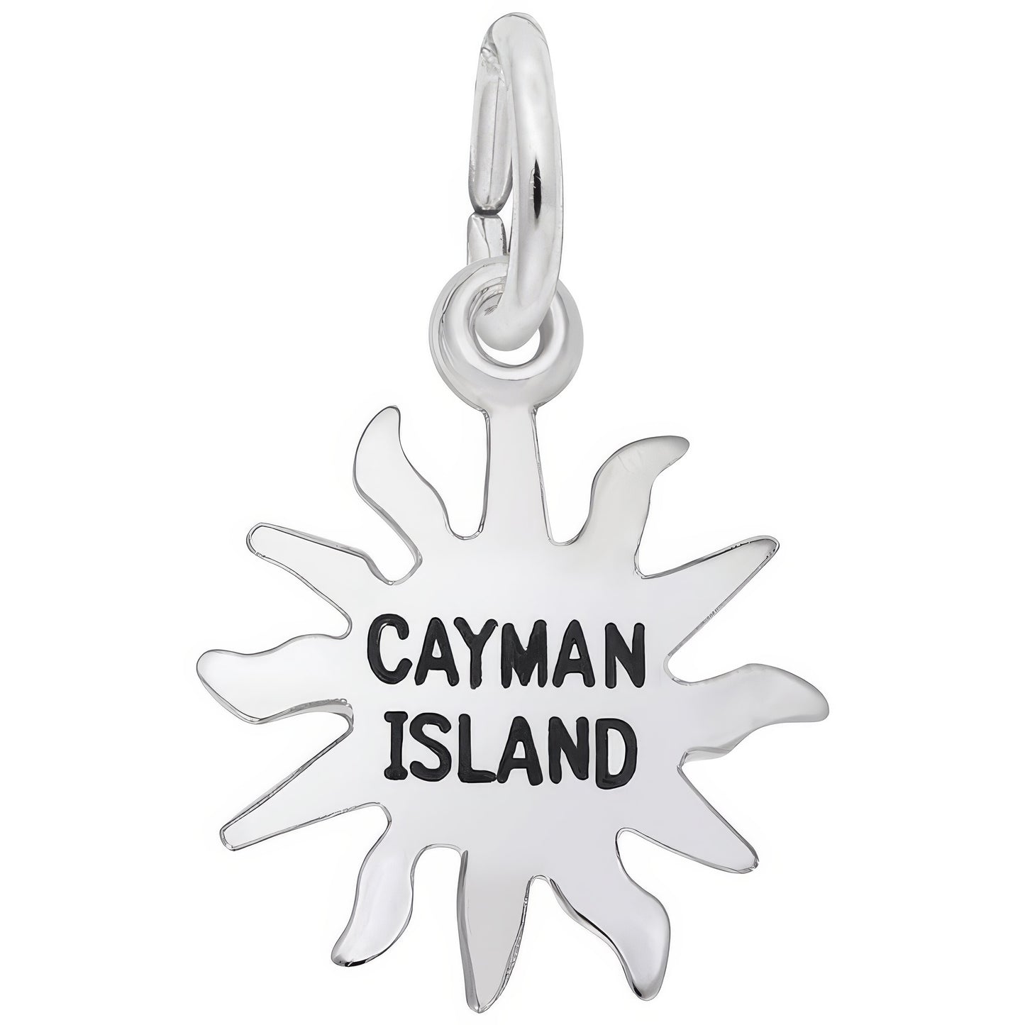 Cayman Island Sun Charm - Metal - Sterling Silver