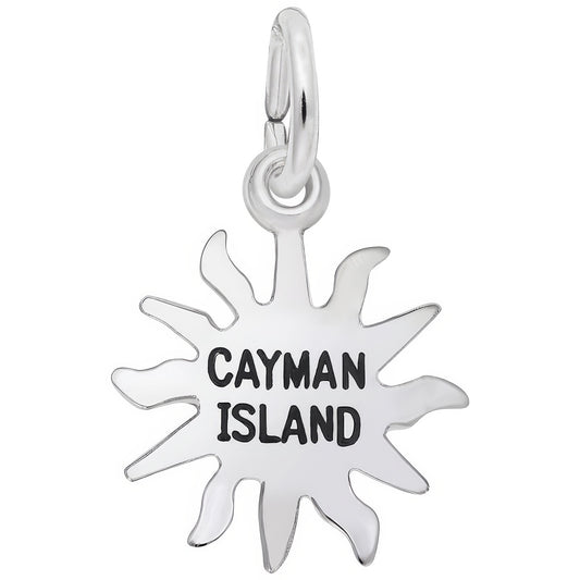 Cayman Island Sun Charm - Metal - Sterling Silver