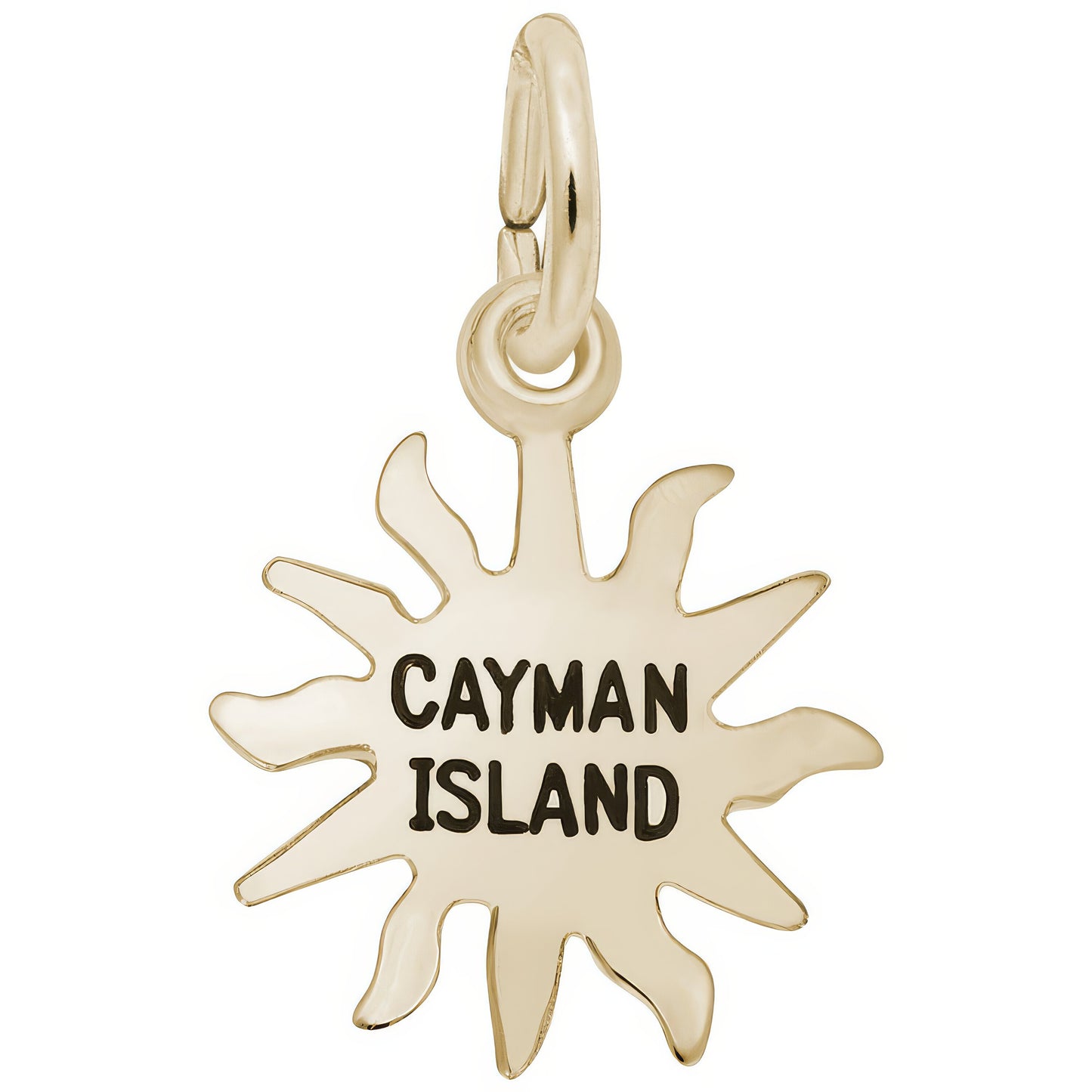 Cayman Island Sun Charm - Metal - Sterling Silver
