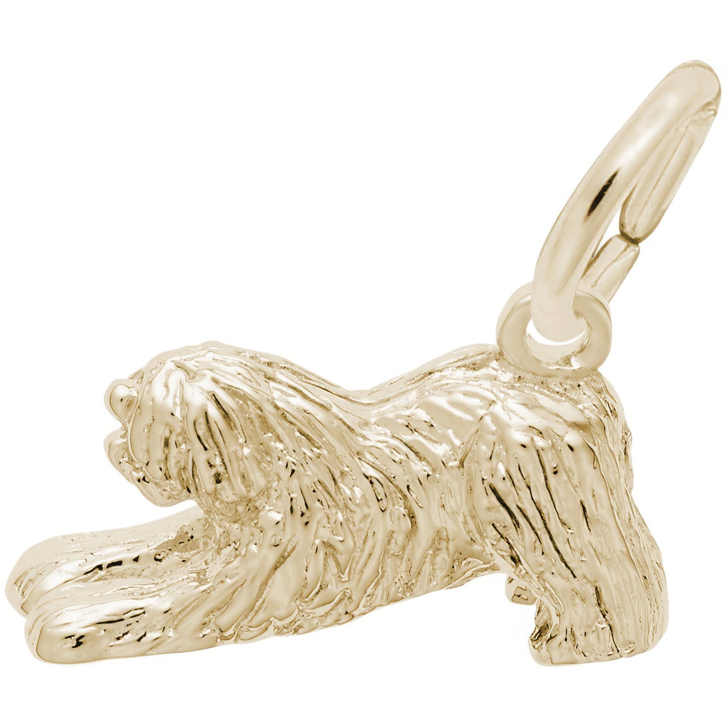 Old English Sheep Dog Charm - Metal - Sterling Silver