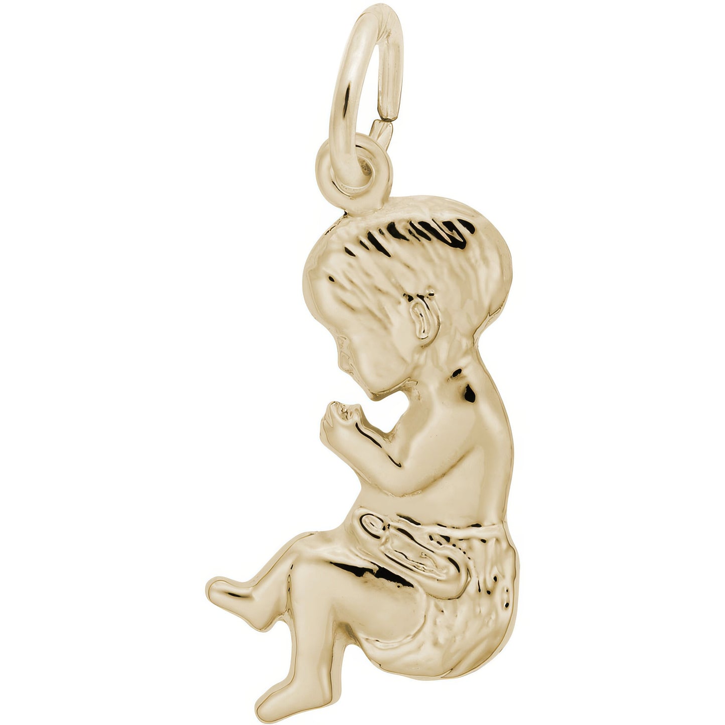 Newborn Baby Charm - Metal - Sterling Silver