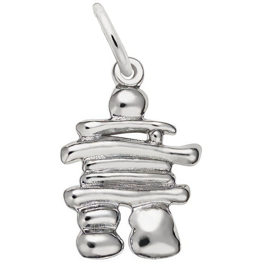 Classic Inukshuk Charm - Metal - Sterling Silver