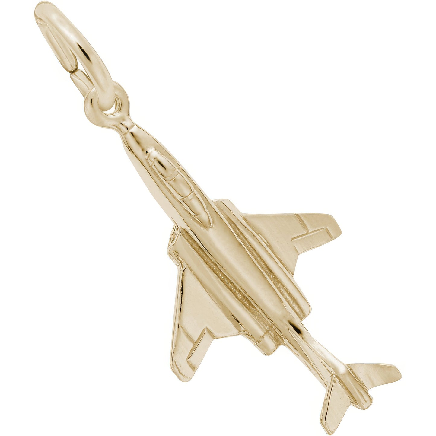 F101 Jet Plane Charm - Metal - Sterling Silver