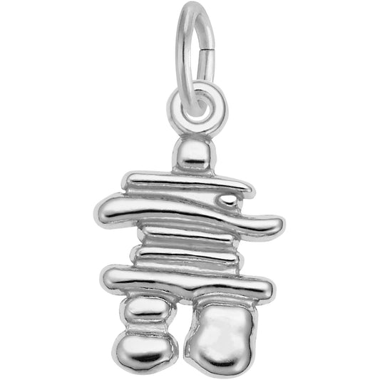 Inukshuk Charm - Metal - Sterling Silver
