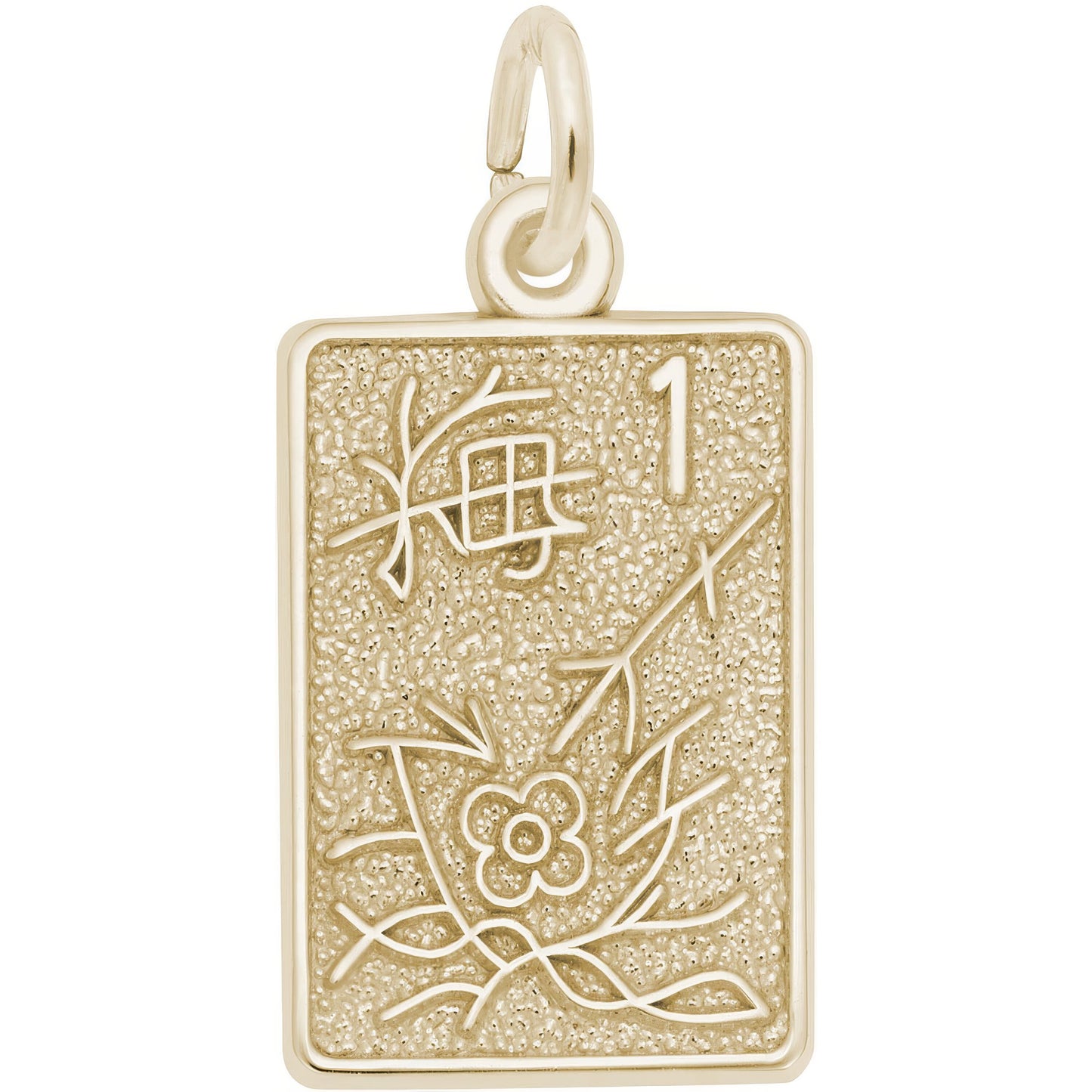 Mahjong Tile Charm - Metal - Sterling Silver