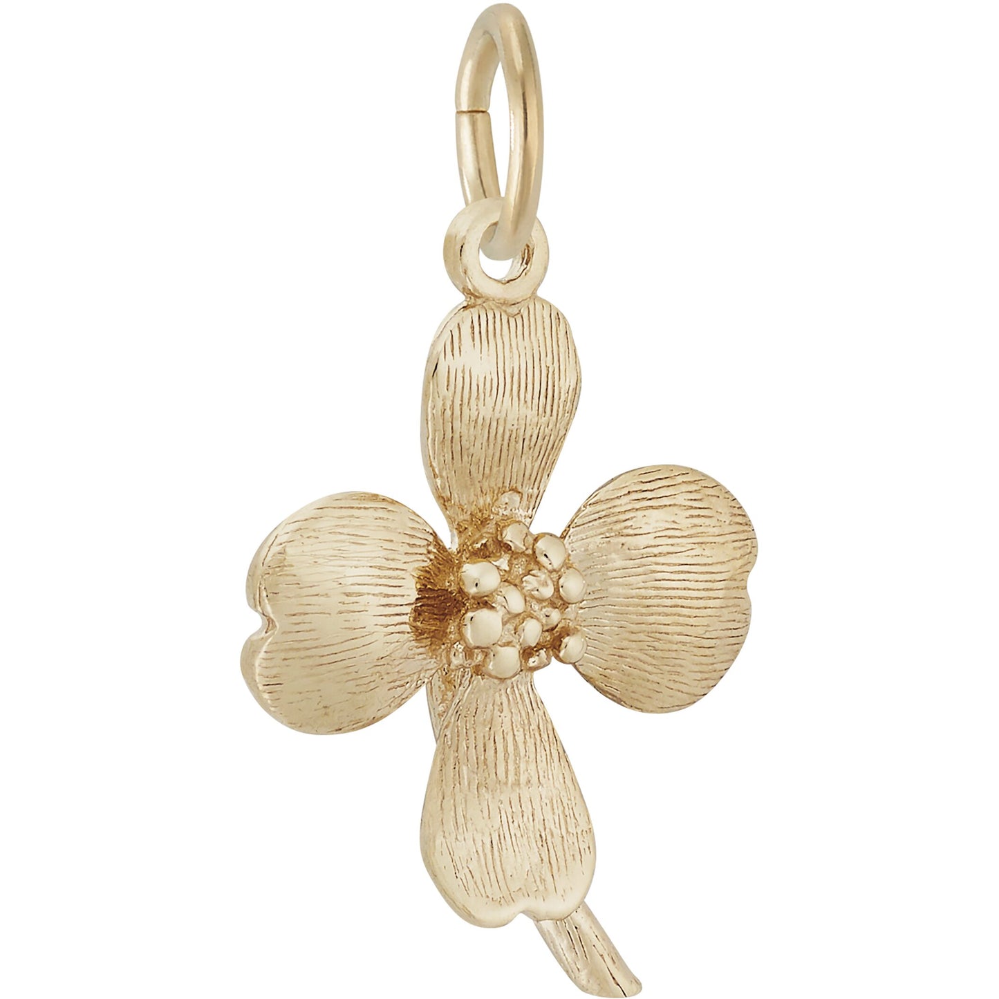 Dogwood Flower Blossom Charm - Metal - Sterling Silver