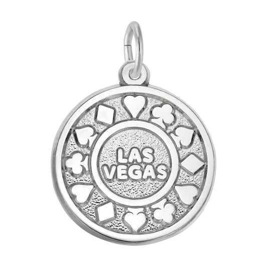 Las Vegas Card Suits Charm - Metal - Sterling Silver