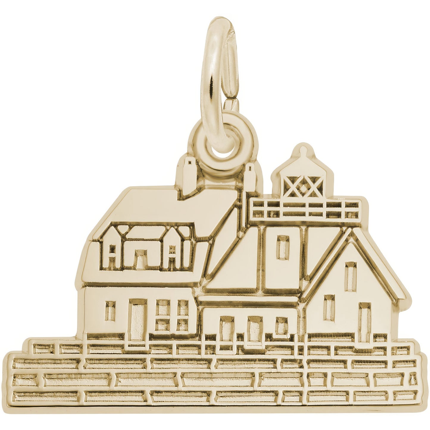 Rockland, ME Lighthouse Charm - Metal - Sterling Silver