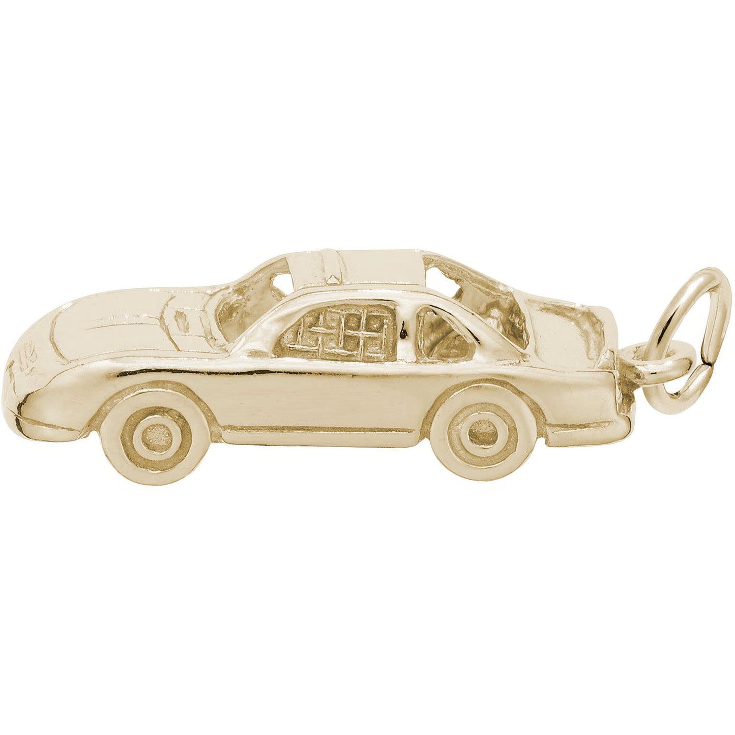 Stock Car Charm - Metal - Sterling Silver