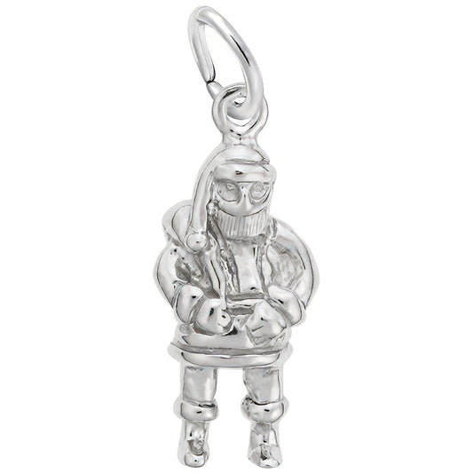 Santa Charm - Metal - Sterling Silver