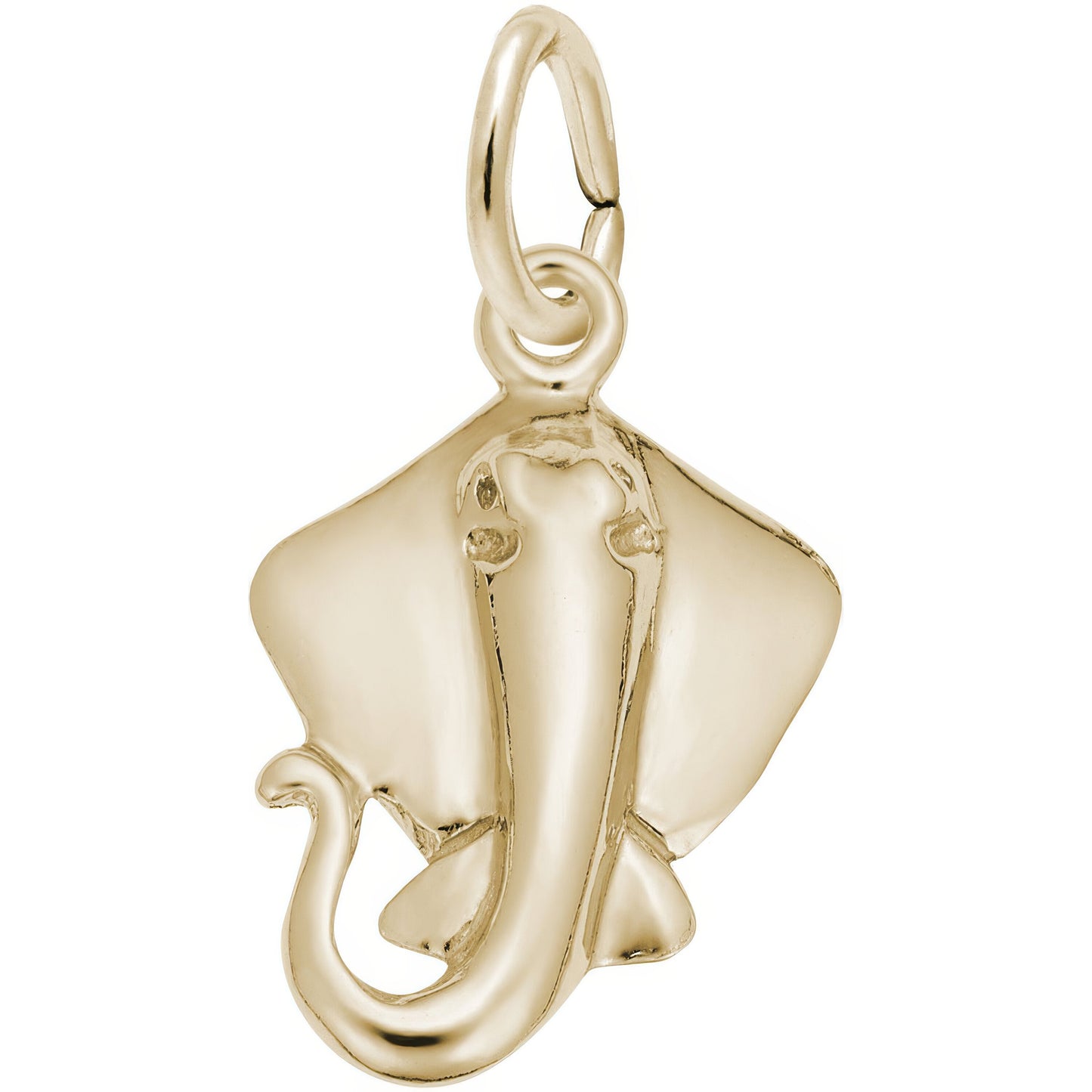 Sting Ray Charm - Metal - Sterling Silver