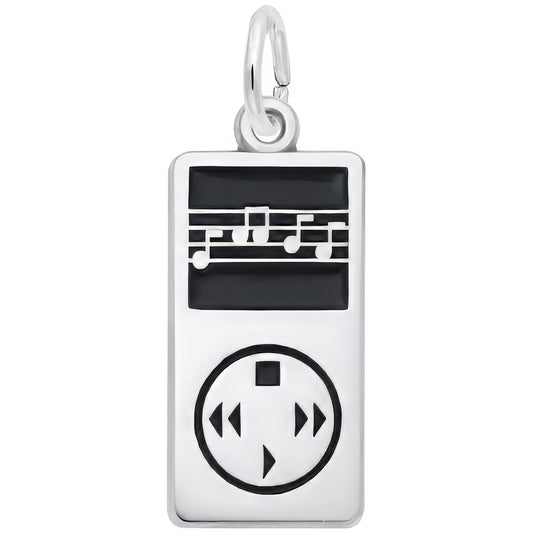 MP3 Player Charm - Metal - Sterling Silver