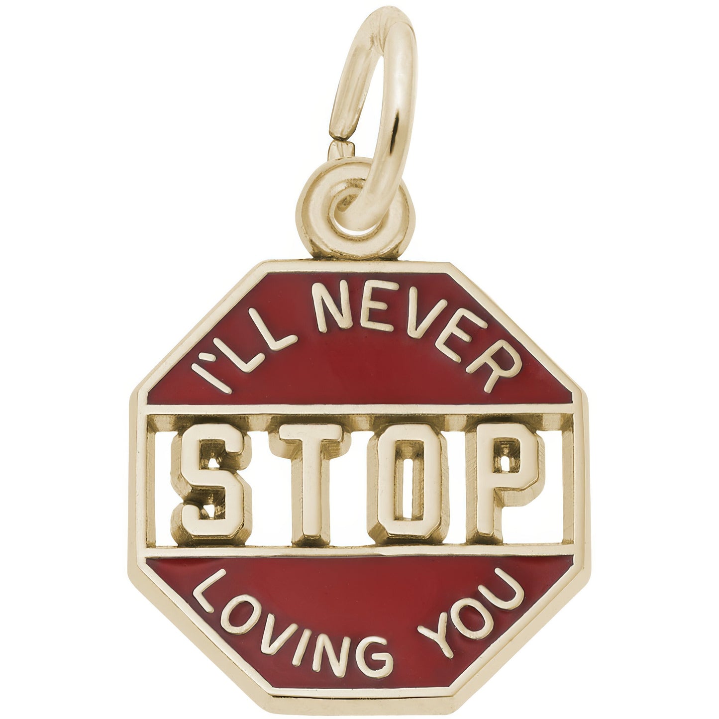 Ill Never Stop Loving You Charm - Metal - Sterling Silver