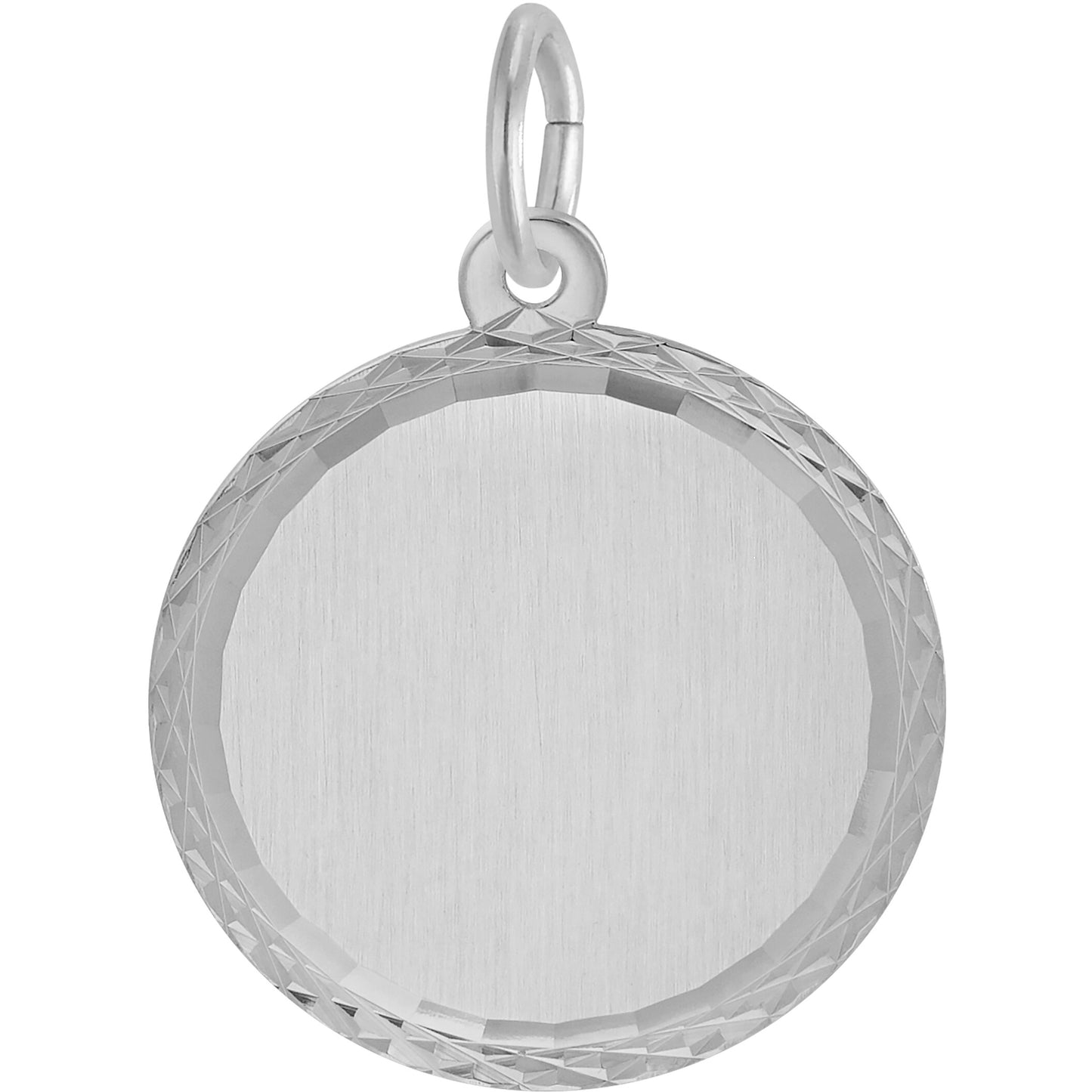 Medium Faceted Charm - Metal - Sterling Silver
