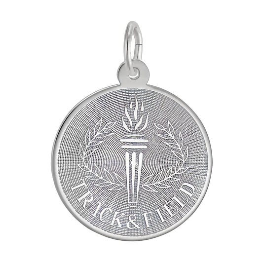 Track & Field Charm - Metal - Sterling Silver