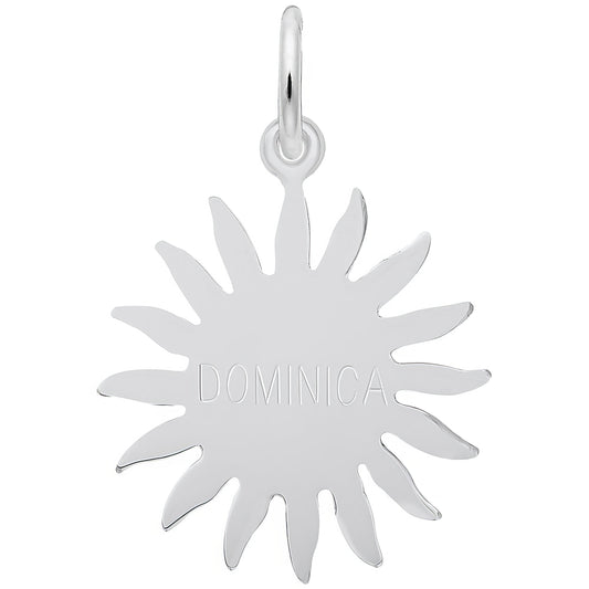 Dominica Sun Large Charm - Metal - Sterling Silver