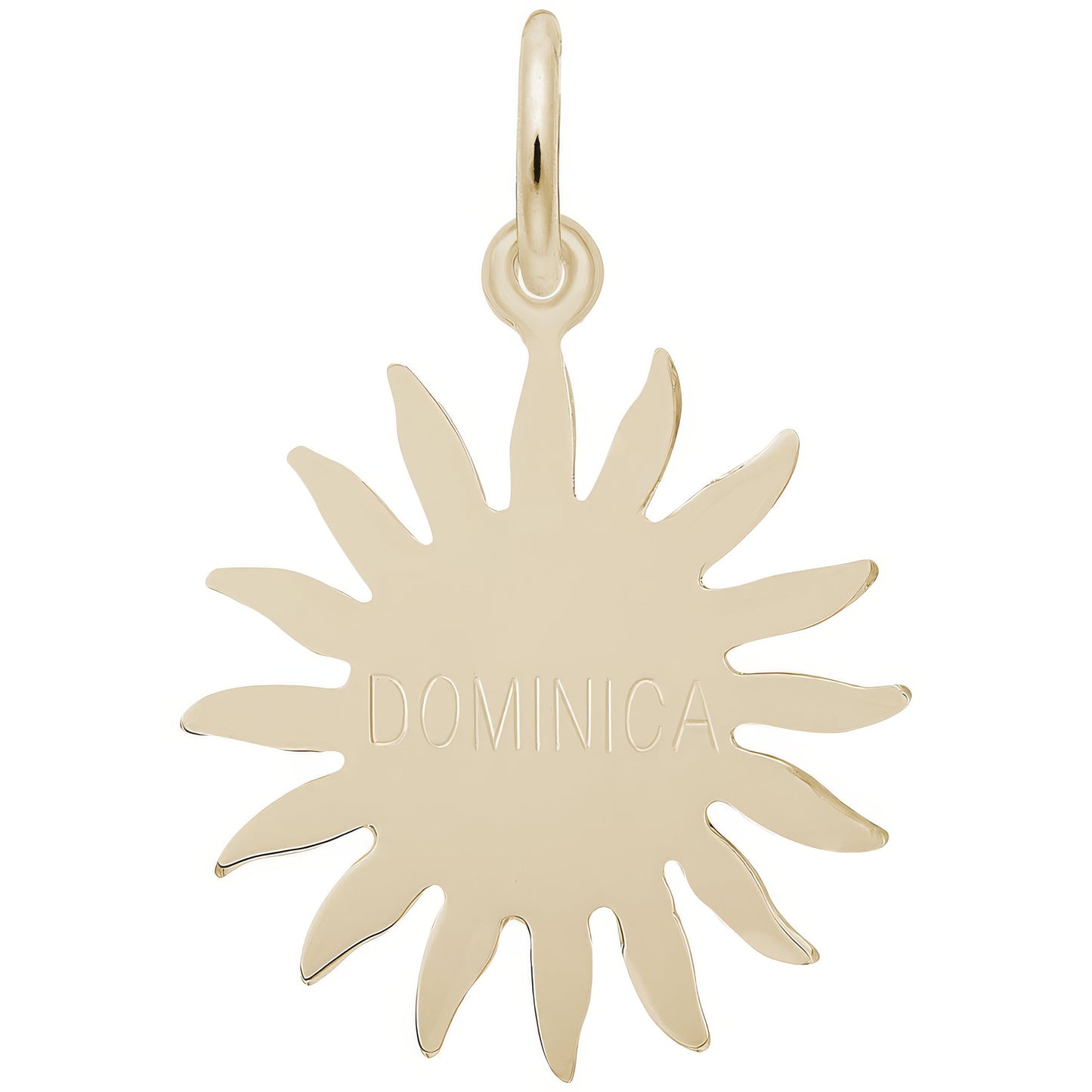 Dominica Sun Large Charm - Metal - Sterling Silver