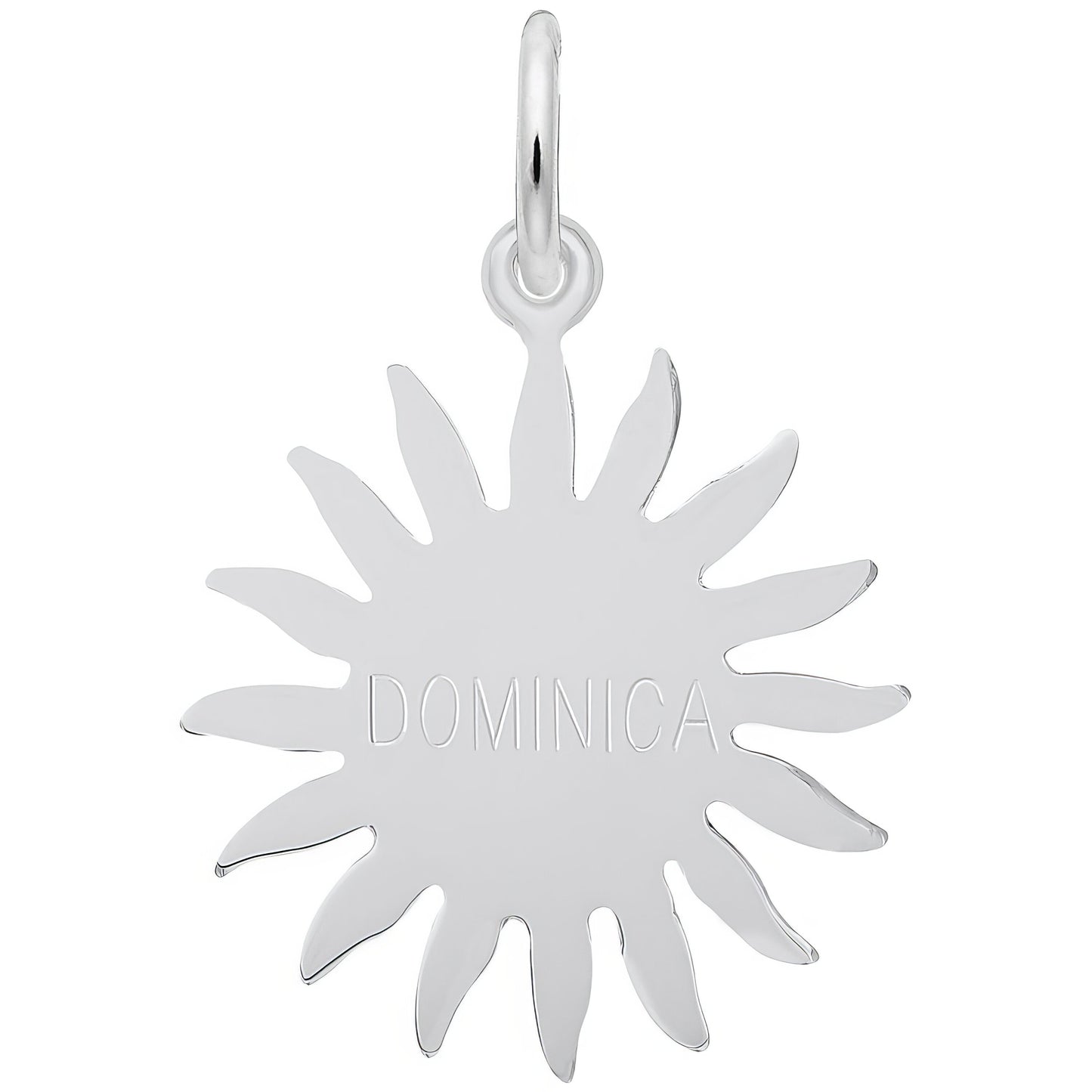 Dominica Sun Large Charm - Metal - Sterling Silver