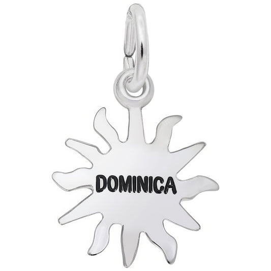 Dominica Sun Small Charm - Metal - Sterling Silver