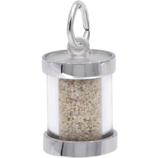 Dominica Sand Capsule Charm - Metal - Sterling Silver