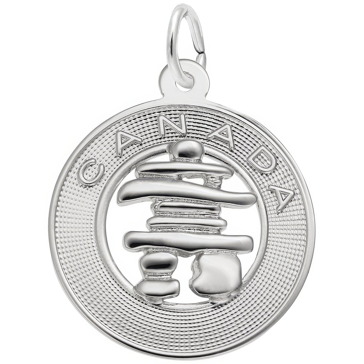 Canada Inukshuk Ring Charm - Metal - Sterling Silver